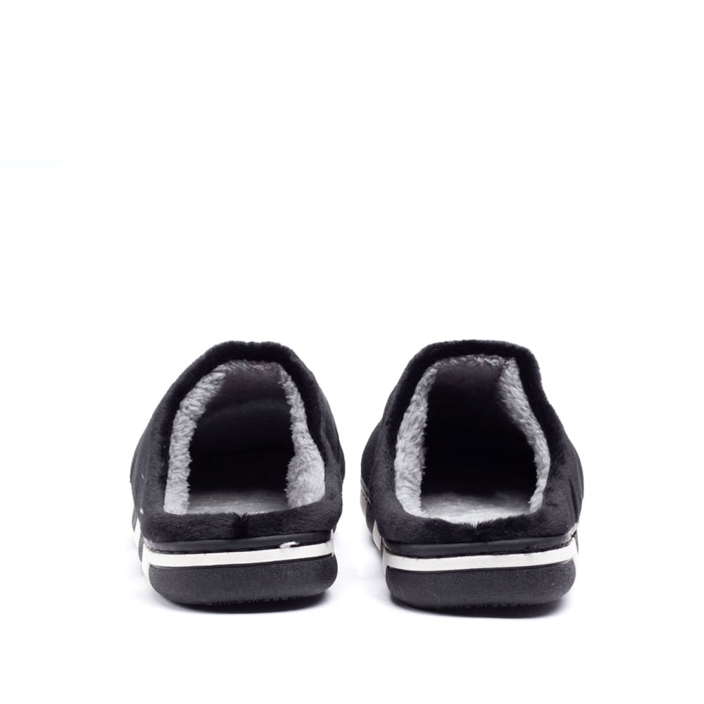 Pantufa Masculina Beckro Preto Preto 3