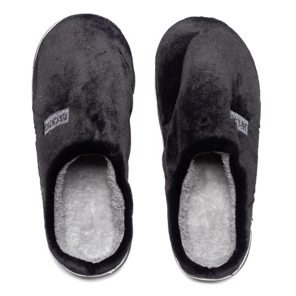 Pantufa Masculina Beckro Preto Preto 4
