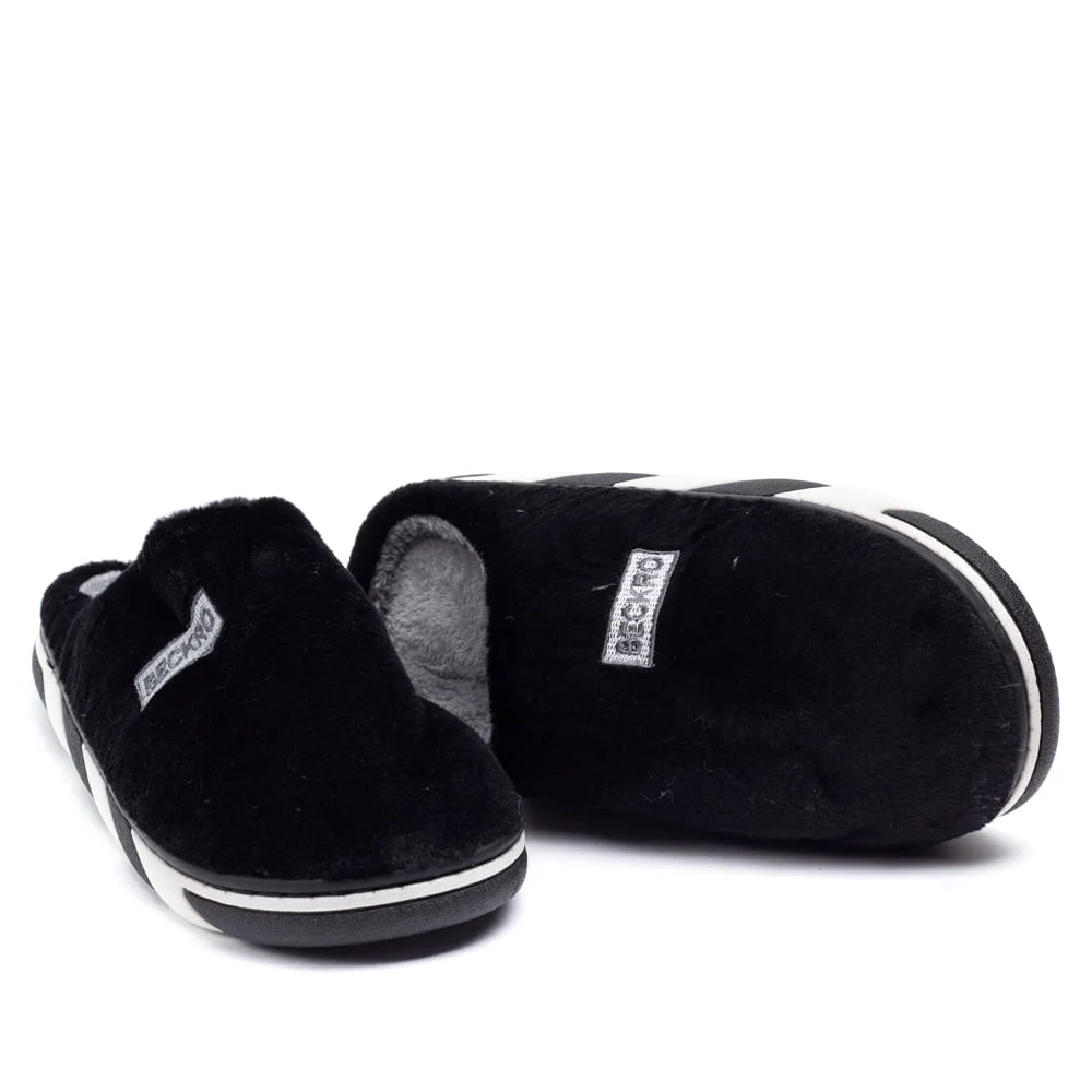 Pantufa Masculina Beckro Preto Preto 5