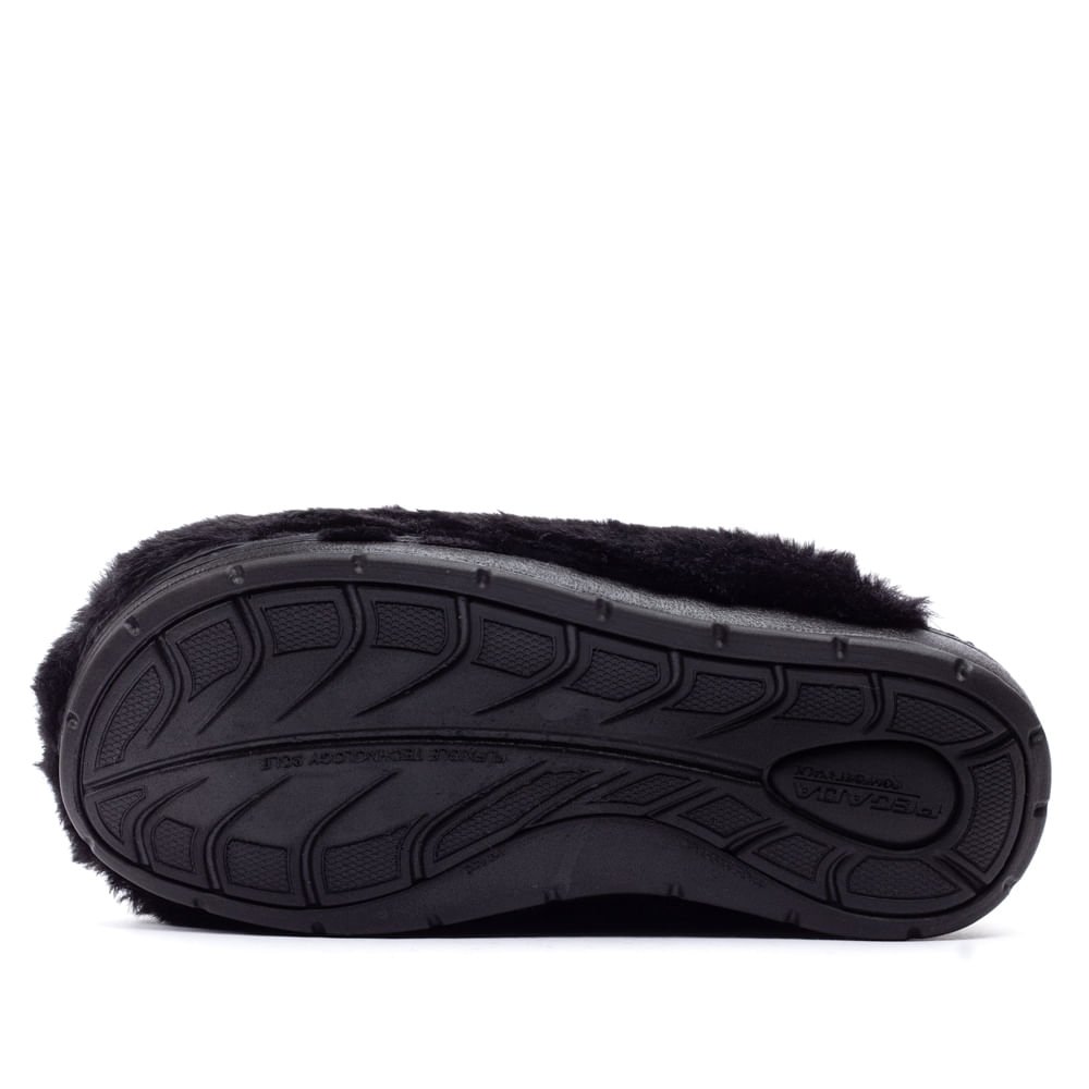 Pantufa Feminina Pegada Peluciada Preto Preto 2
