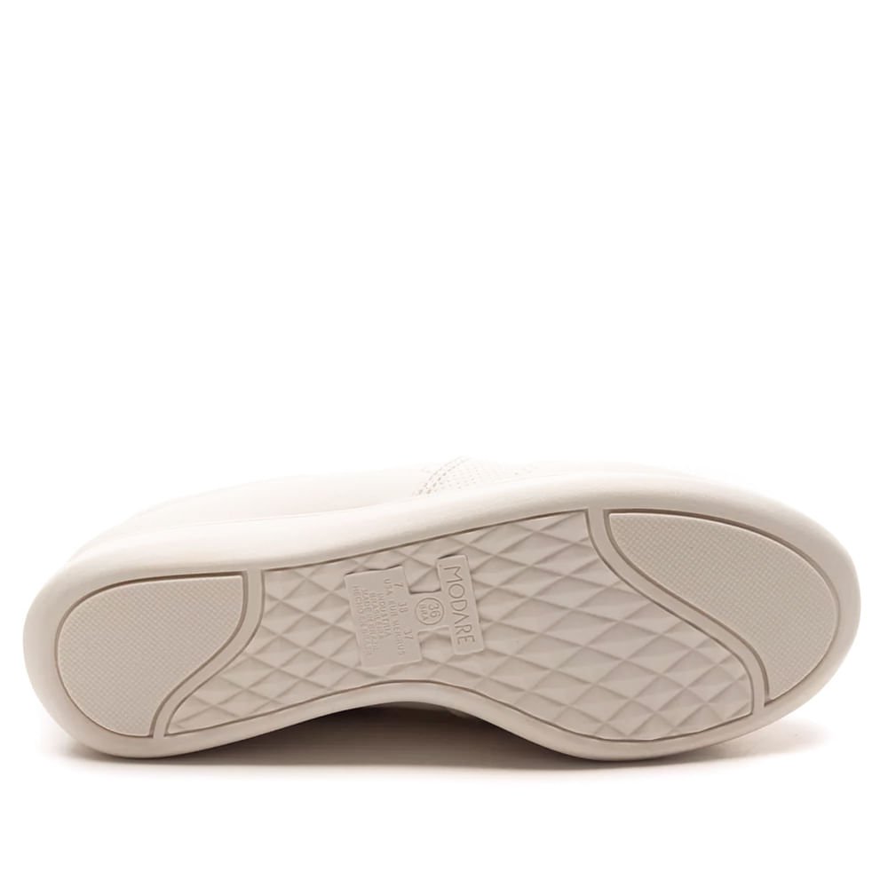 Tênis Feminino Modare Slip On Off White Branco 2