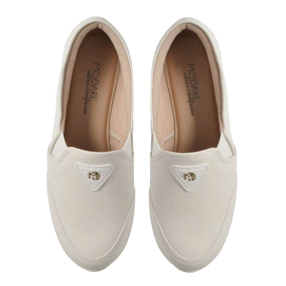 Tênis Feminino Modare Slip On Off White Branco 4