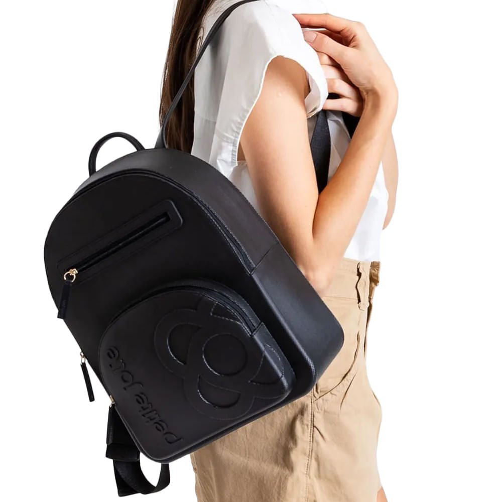 Mochila Feminina Petite Jolie Smart Preto Preto 6
