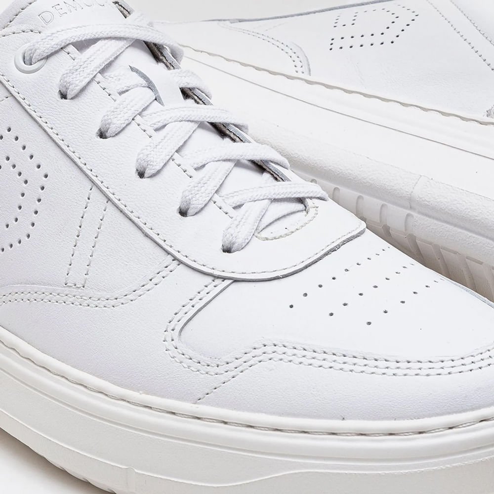 Tênis Masculino Democrata Denim Joe Ultra Light Branco Branco 4