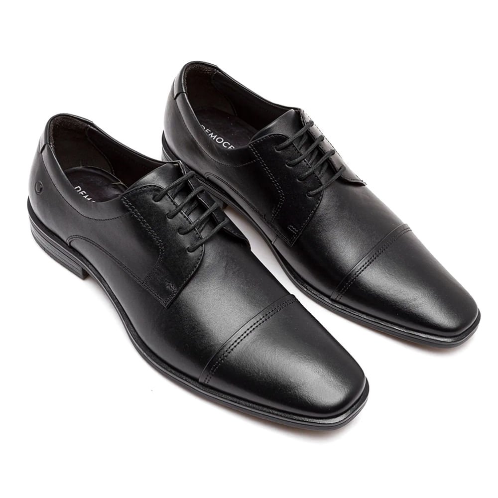 Sapato Masculino Democrata Metropolitan Vega Preto Preto 3