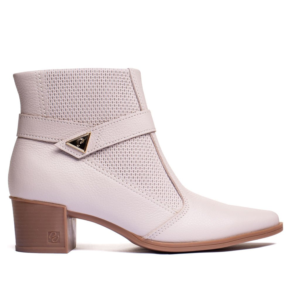 Bota Feminina Pegada Verona Couro Bege Claro Bege 1