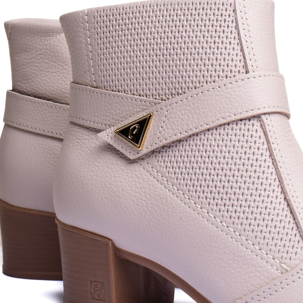 Bota Feminina Pegada Verona Couro Bege Claro Bege 5