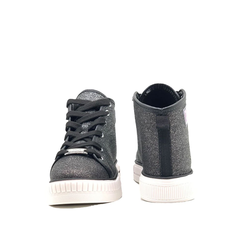 Tênis Infantil Molekinha Tecido Glitter Preto Preto 3