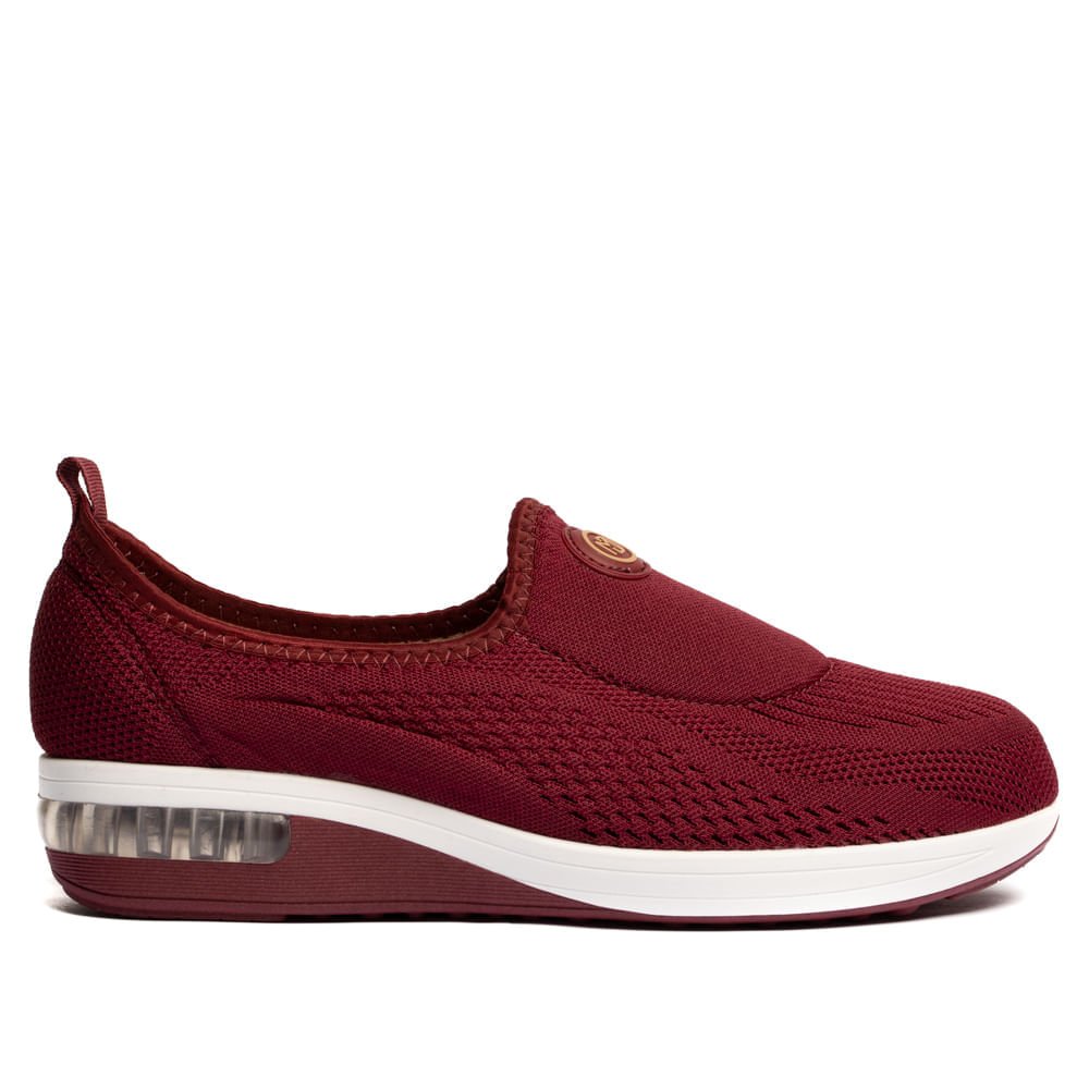Tênis Feminino Modare Slip On Tecido Vinho