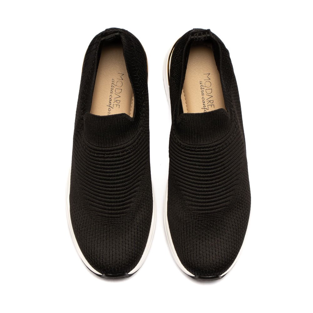 Tênis Feminino Modare Knit Preto Preto 4