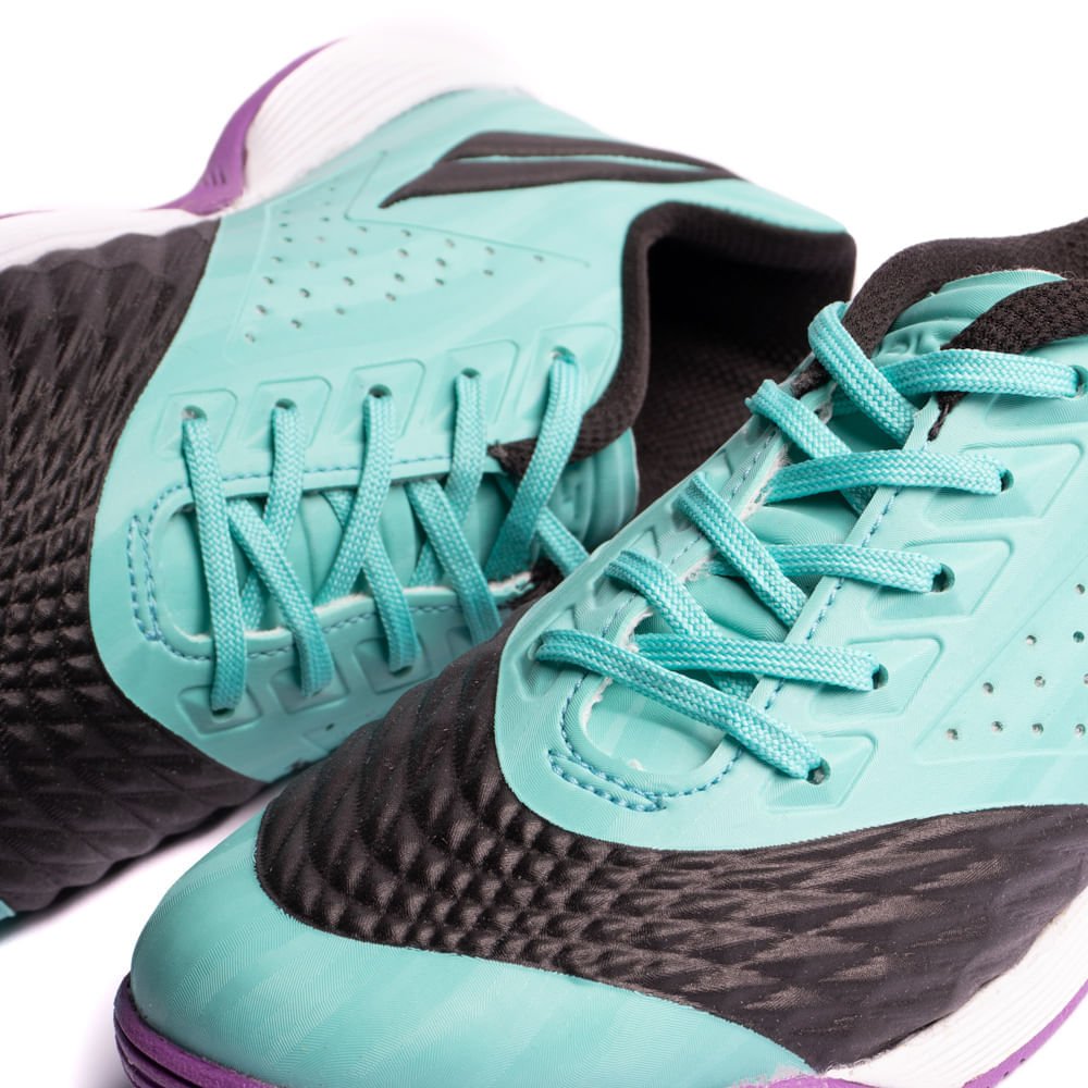 Chuteira Infantil Futsal Penalty Max 200 Kids Y-1 Turquesa Azul 6