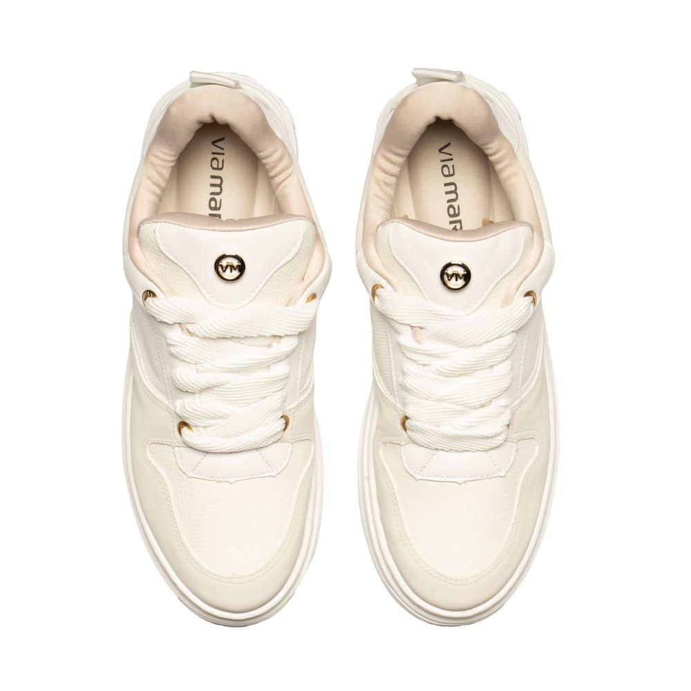 Tênis Feminino Via Marte Flatform Off White Off White 4