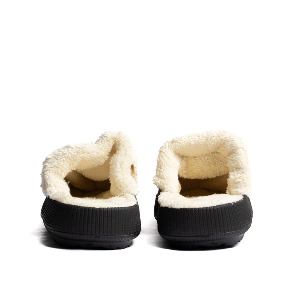 Pantufa Feminina Yvate EVA com Forro Peluciado Preto Preto 3
