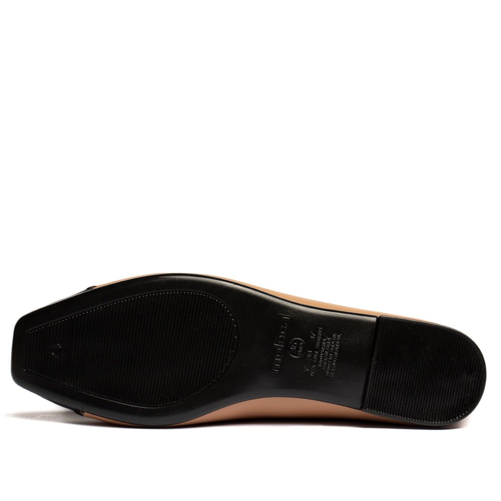Sapatilha Feminina Moleca Bicolor Nude/preto Bege/Preto 2