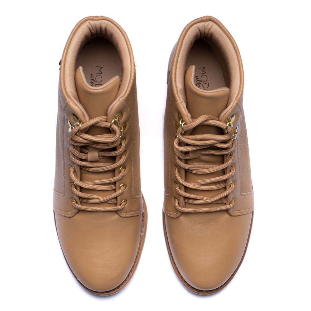 Coturno Feminino Modare Microfuros Caramelo Marrom 4