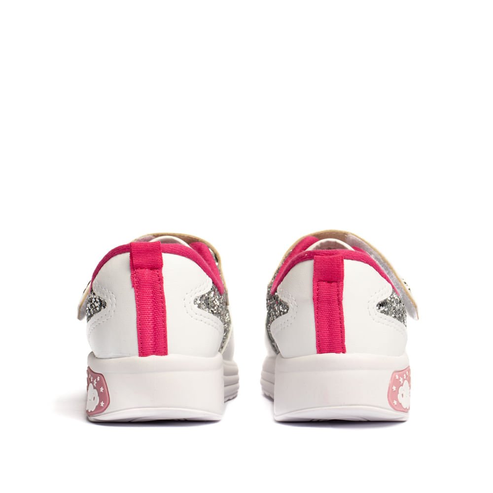 Tênis Infantil Molekinha com Glitter e Led Branco Branco 3