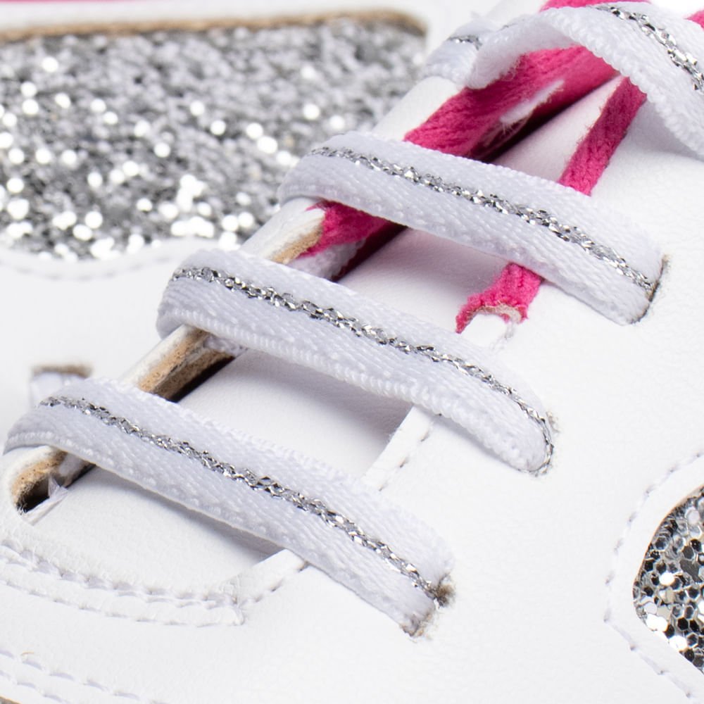Tênis Infantil Molekinha com Glitter Branco/Prata Branco/Prata 6