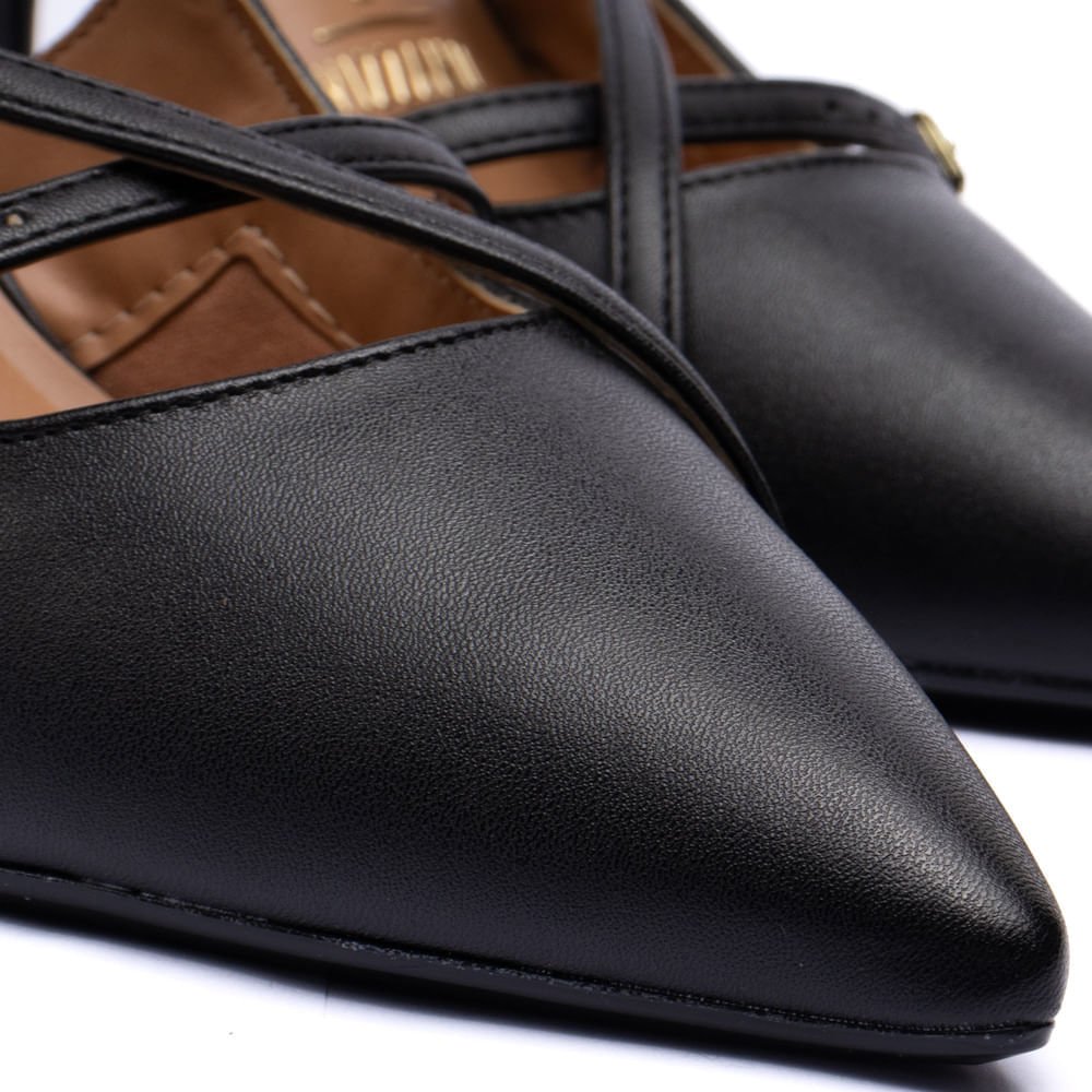 Sapato Scarpin Feminino Vizzano com Fivelas Preto Preto 6