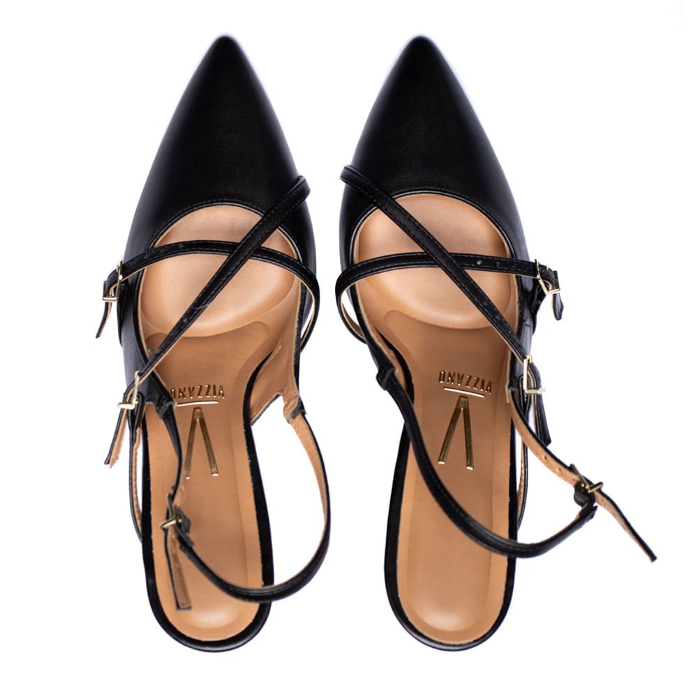 Sapato Scarpin Feminino Vizzano com Fivelas Preto Preto 4