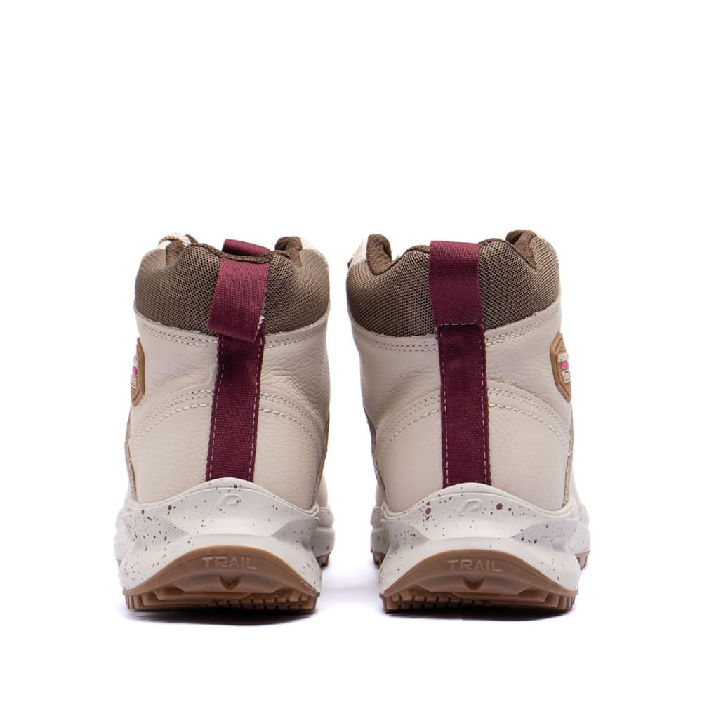Bota Feminina Pegada Trail Bege Claro Branco 3