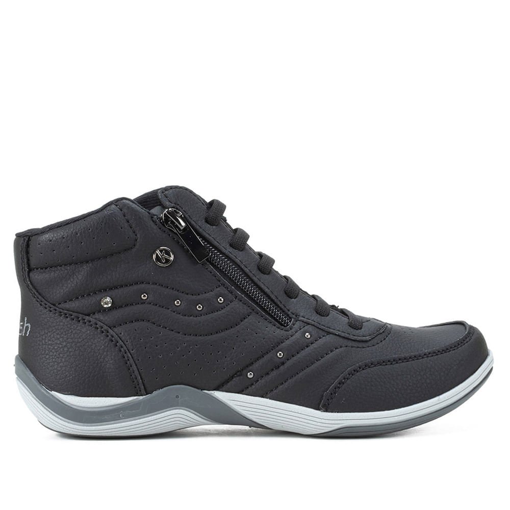Tênis Feminino Kolosh Casual de Cano Alto Preto