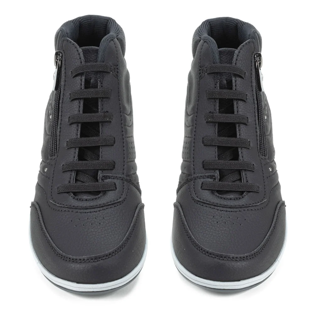 Tênis Feminino Kolosh Casual de Cano Alto Preto Preto 4