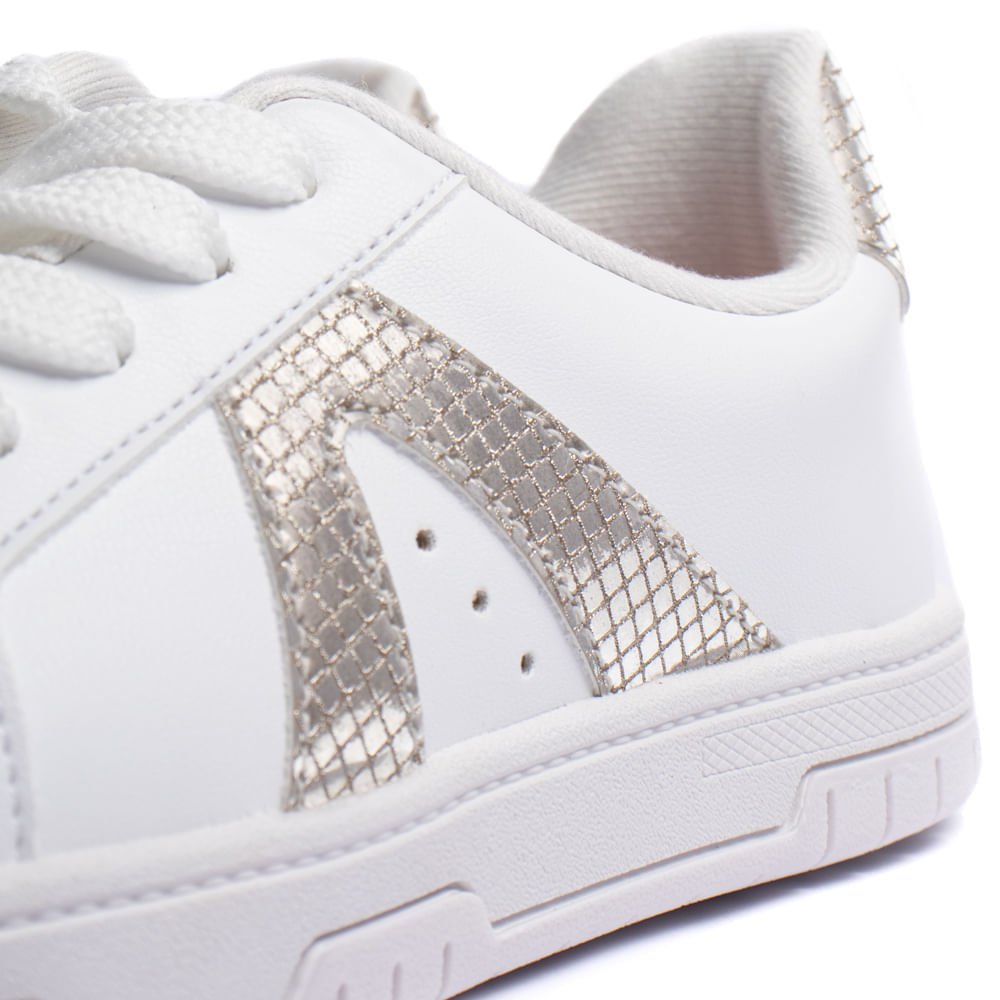 Tênis Infantil Molekinha Napa Branco/Dourado Branco/Dourado 5