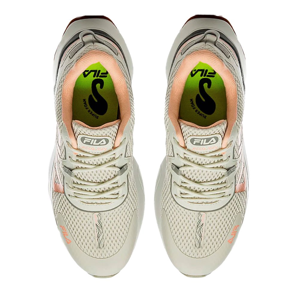 Tênis Feminino Fila Recovery Branco Bege 4