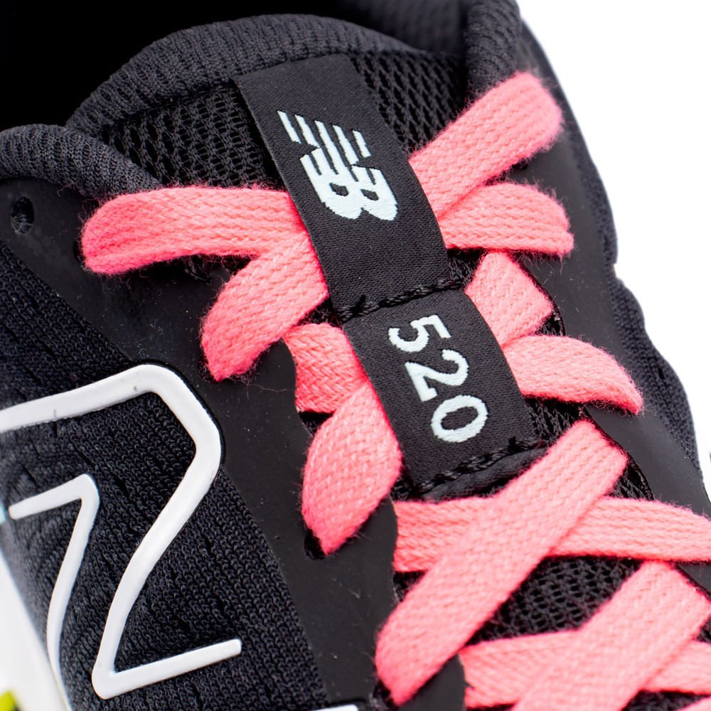 Tênis Feminino New Balance 520 V8 Preto/rosa Preto/Rosa 5