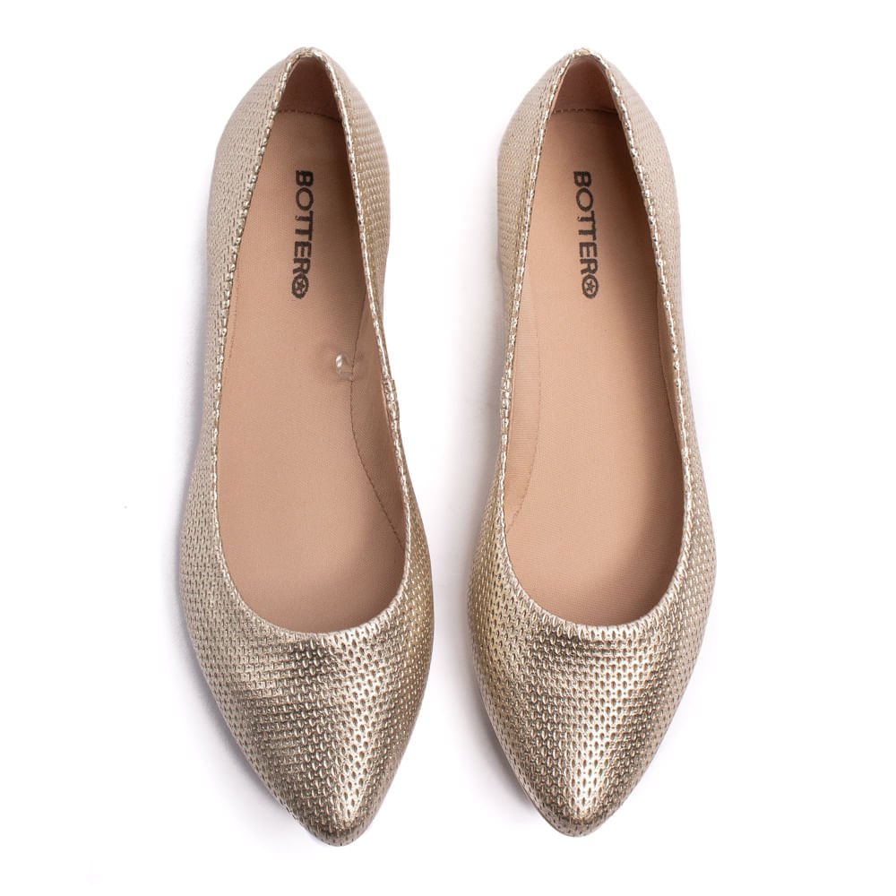Sapatilha Feminina Bottero Veneza Dourado Dourado 4
