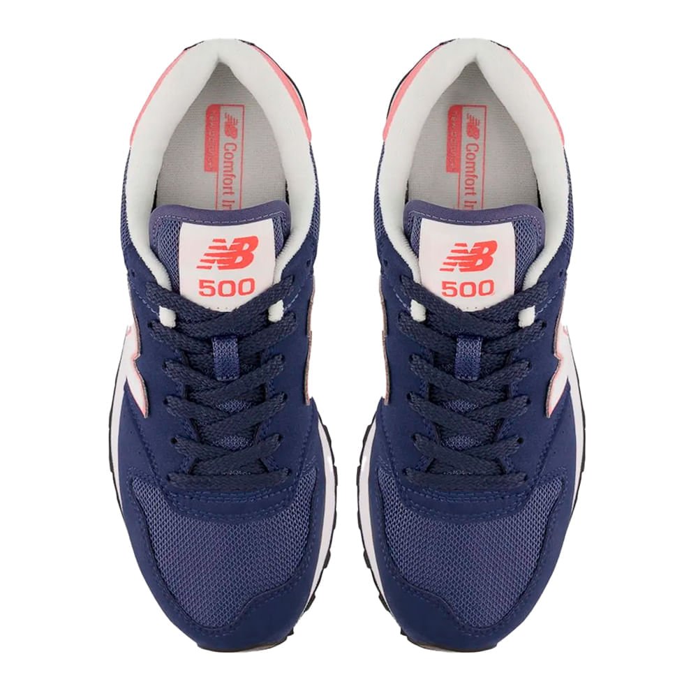 Tênis Feminino New Balance 500v2 Marinho/rosa Azul Marinho/Rosa 4