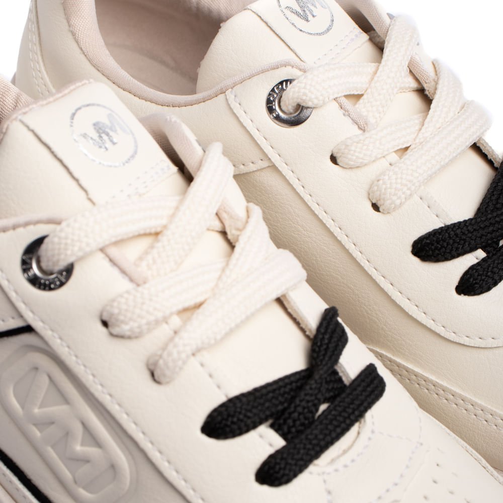 Tênis Feminino Via Marte Casual Flatform Off White Branco 5