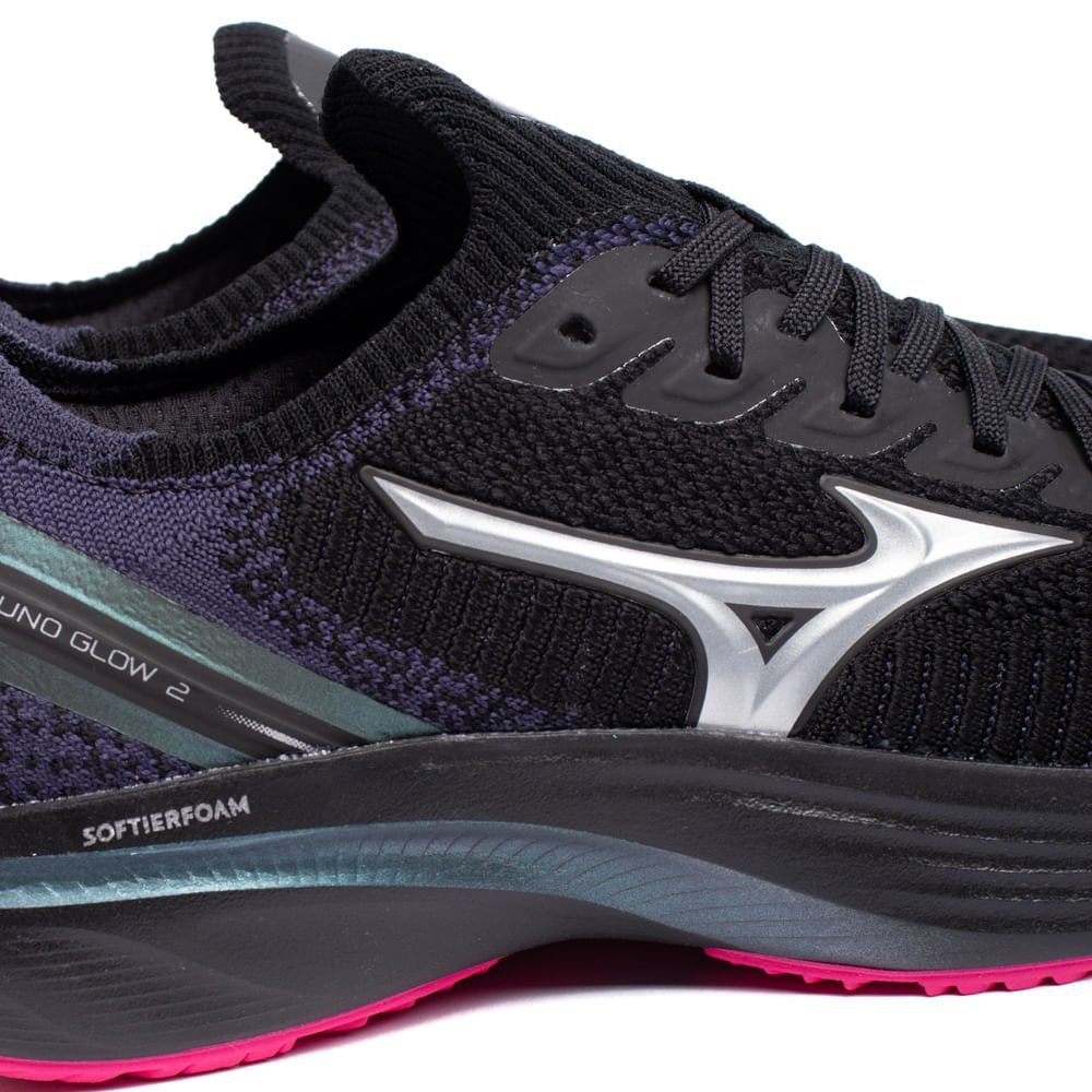 Tênis Feminino Mizuno Glow 2 Preto Preto 5