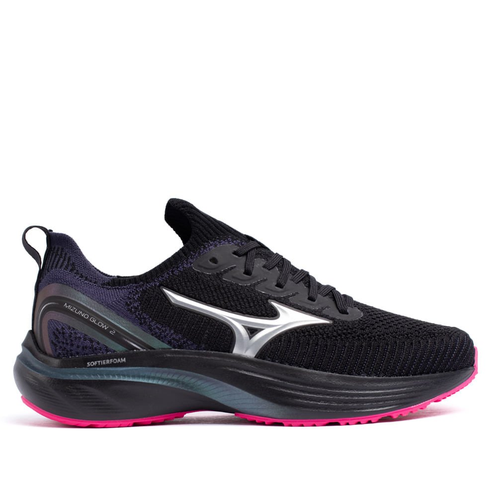 Tênis Feminino Mizuno Glow 2 Preto Preto 1