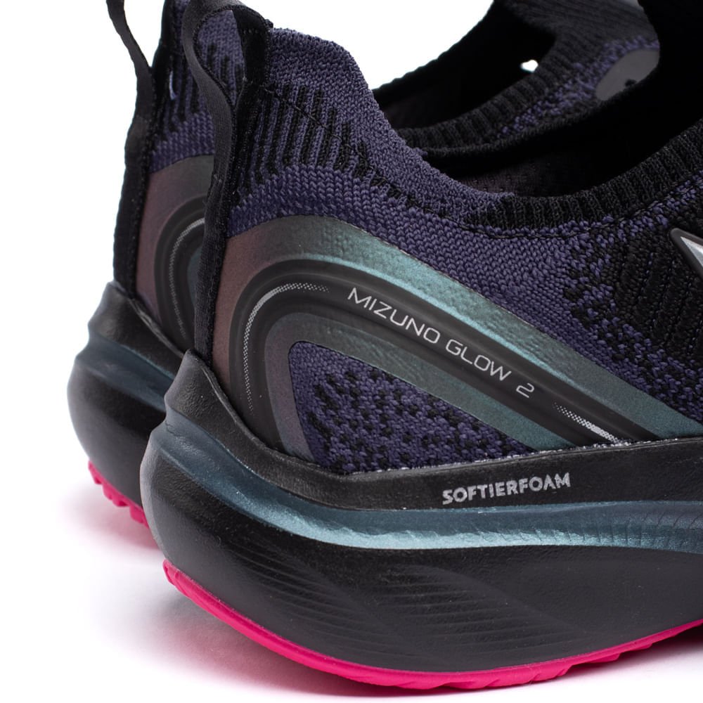 Tênis Feminino Mizuno Glow 2 Preto Preto 6