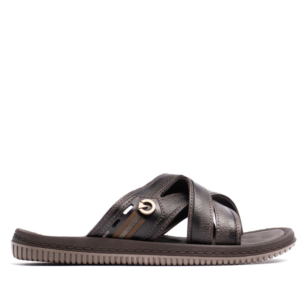 Chinelo Slide Masculino Cartago Fiji Essential Marrom Marrom 2