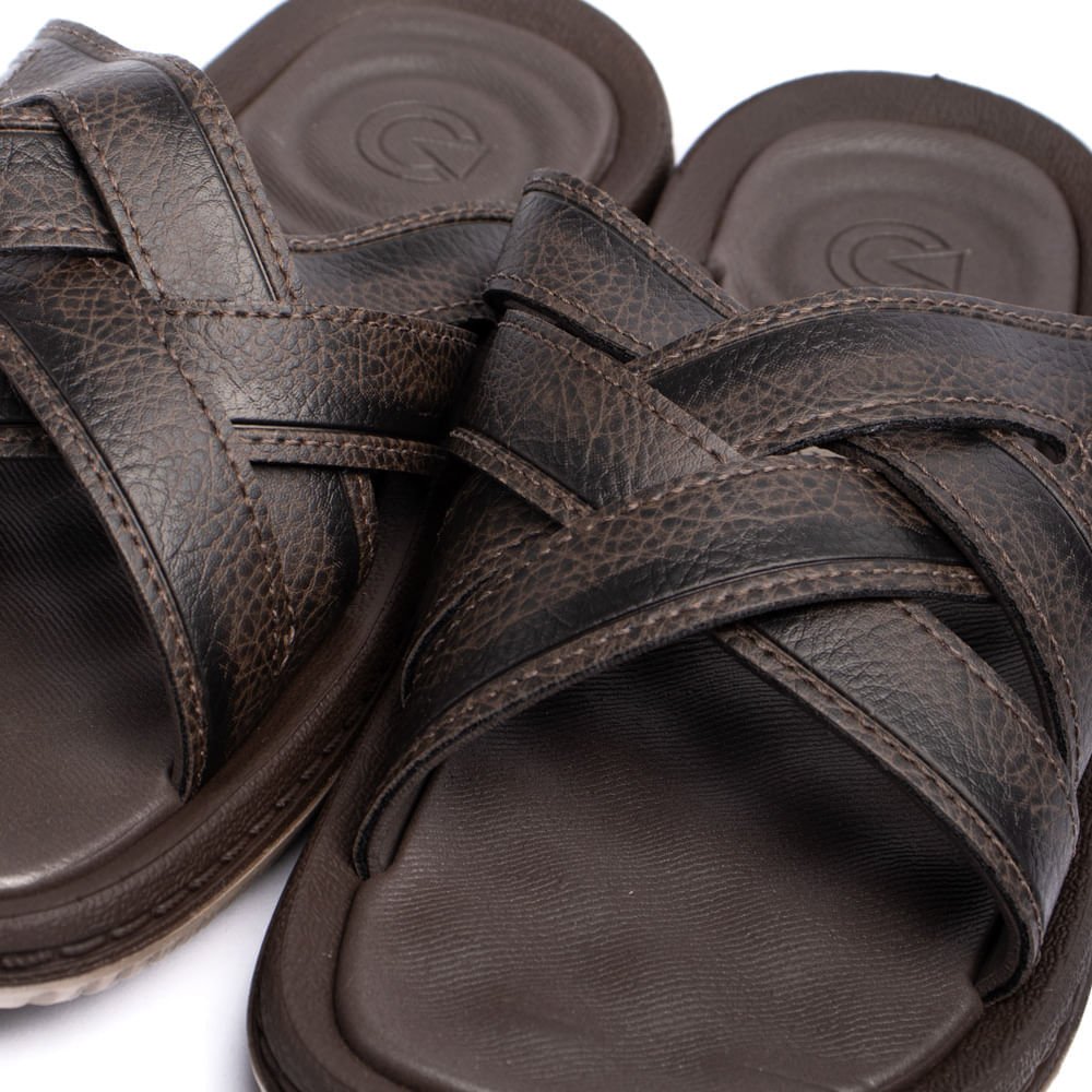 Chinelo Slide Masculino Cartago Fiji Essential Marrom Marrom 5