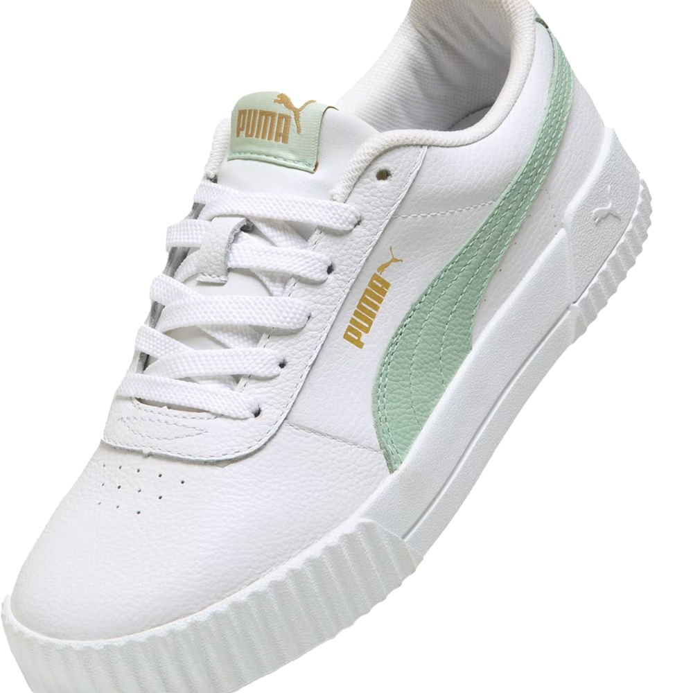 Tênis Feminino Puma Carina Branco/verde Branco/Verde 5