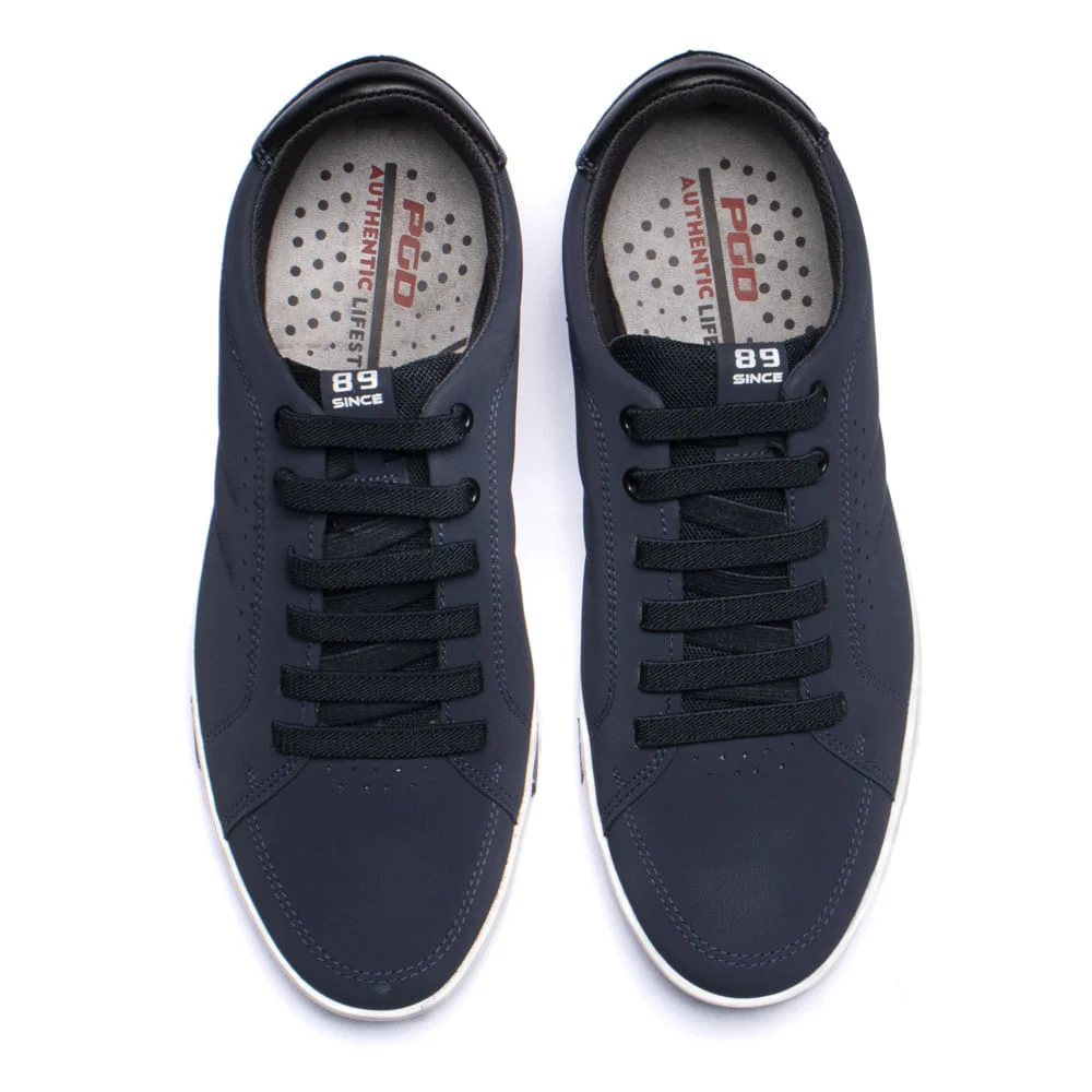 Sapatênis Masculino Pegada em Microfibra Fibertech Marinho Azul 4