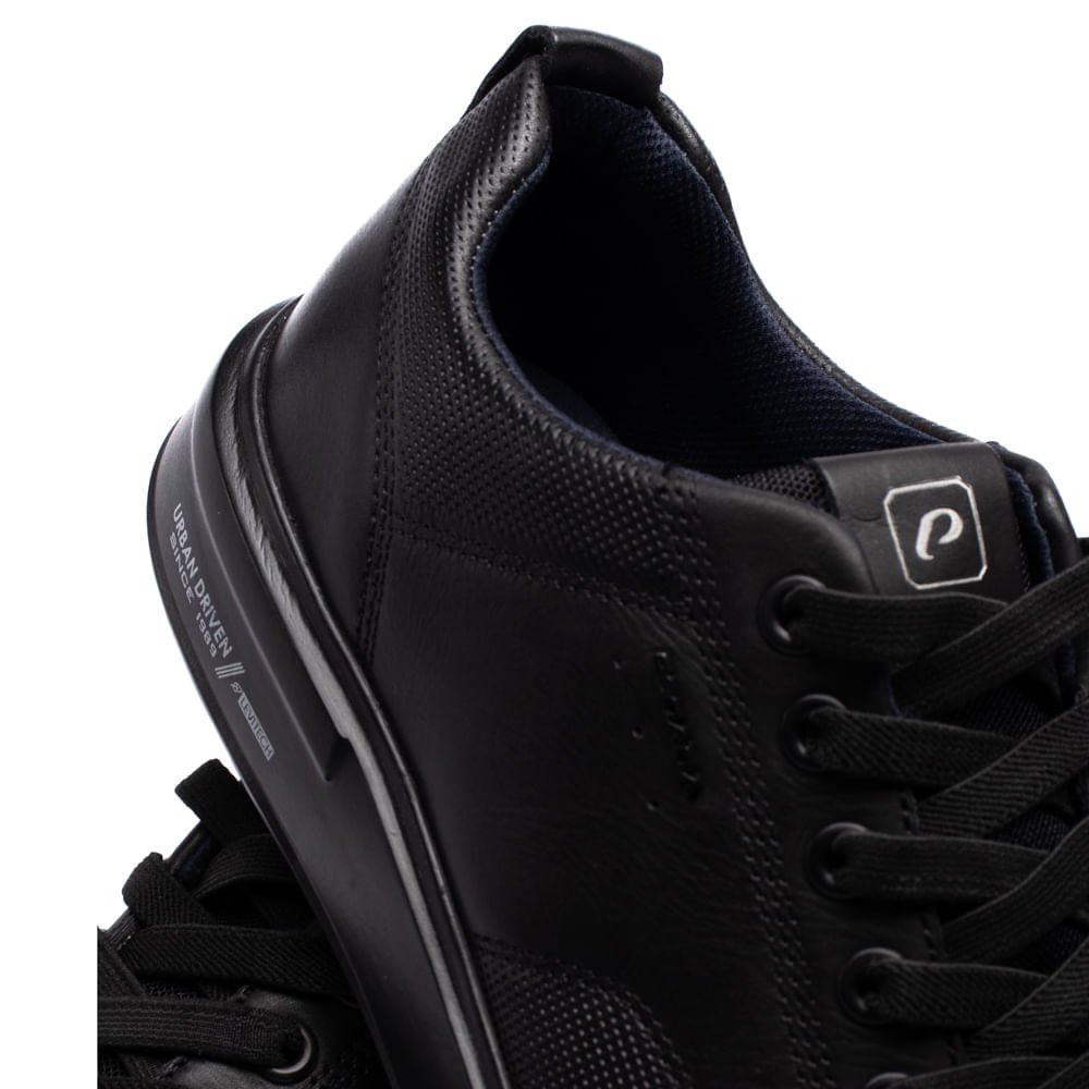 Tênis Masculino Pegada Levitech em Couro Preto Preto 5