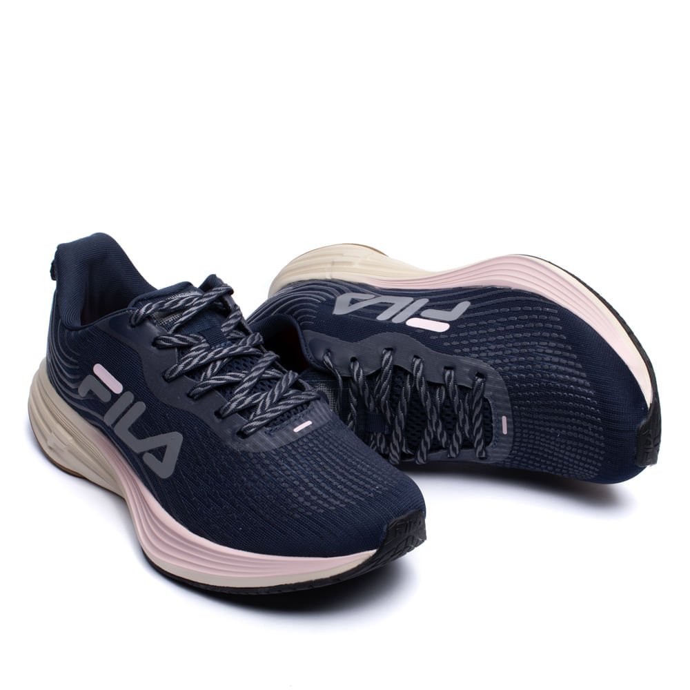 Tênis Feminino Fila Racer Curve 2 Marinho/Rosa Azul Marinho/Rosa 5