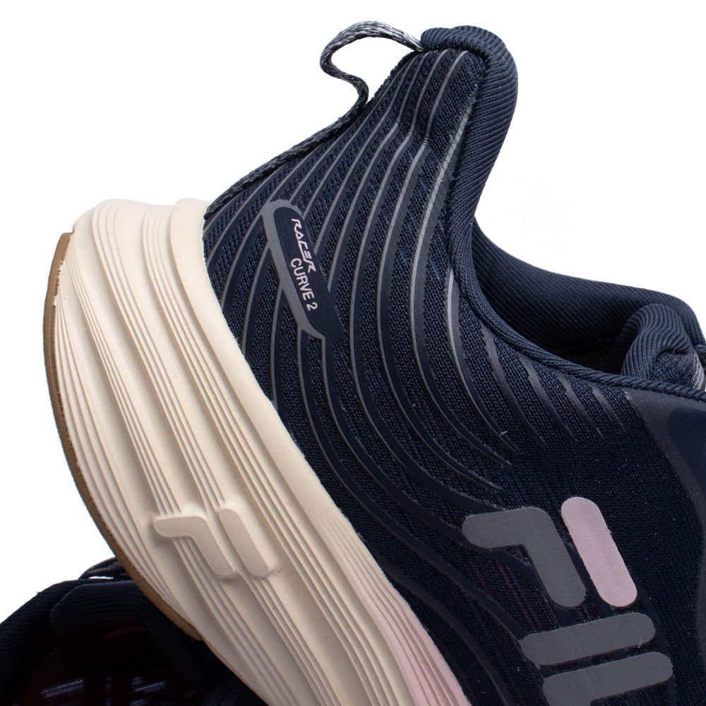 Tênis Feminino Fila Racer Curve 2 Marinho/Rosa Azul Marinho/Rosa 7