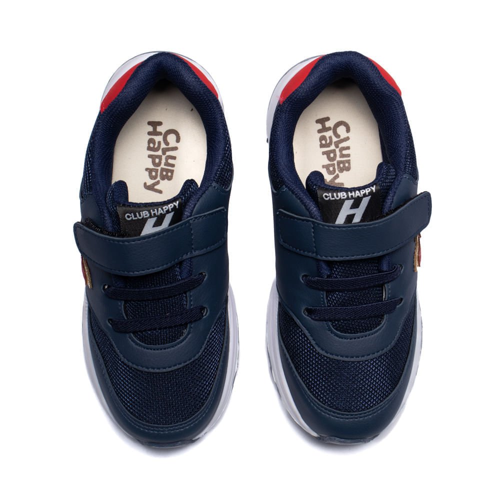 Tênis Infantil Menino Club Happy Action Marinho/Vermelho Marinho/Vermelho 4