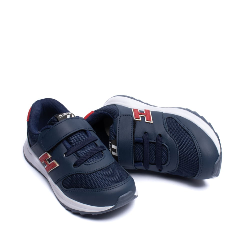 Tênis Infantil Menino Club Happy Action Marinho/Vermelho Marinho/Vermelho 7