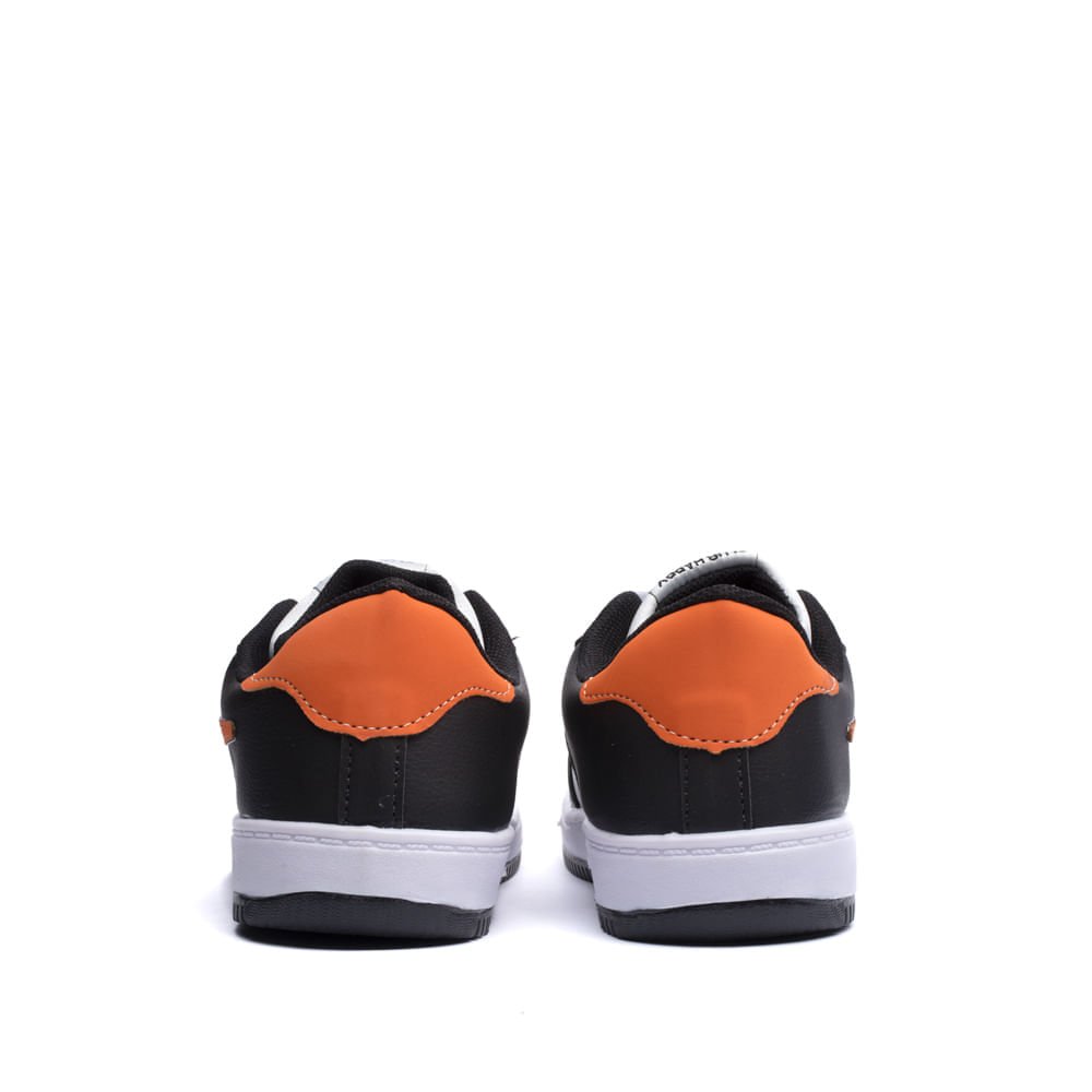 Tênis Infantil Menino Club Happy Street Preto/Laranja Preto/Laranja 3
