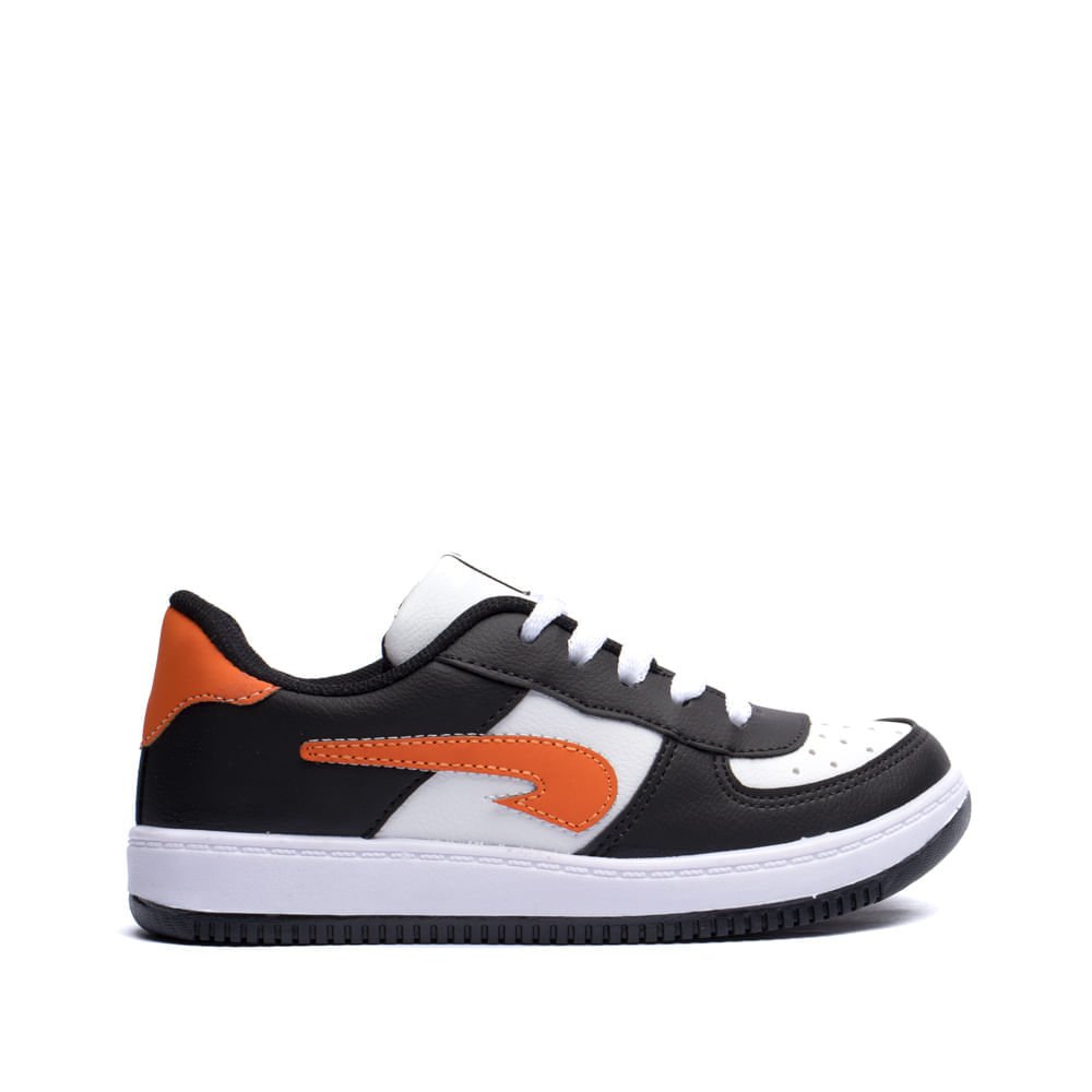 Tênis Infantil Menino Club Happy Street Preto/Laranja