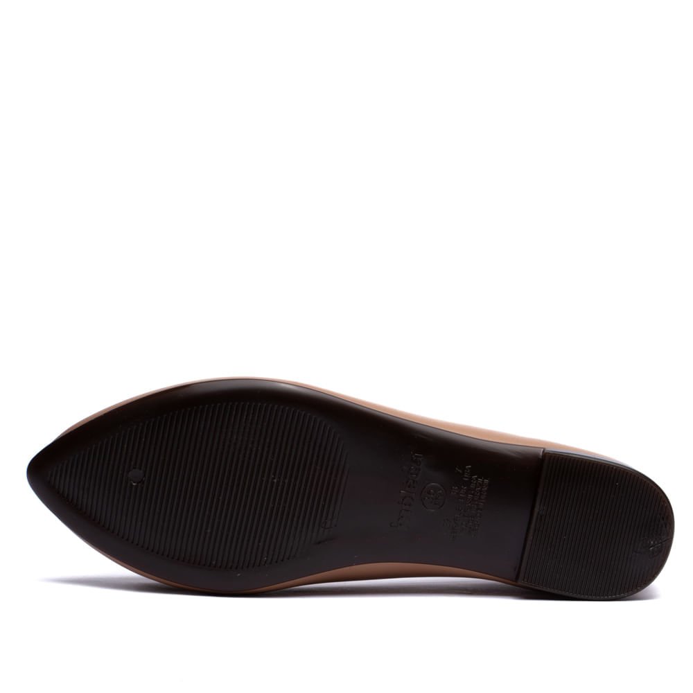 Sapatilha Feminina Moleca Bico Fino Nude Bege 2