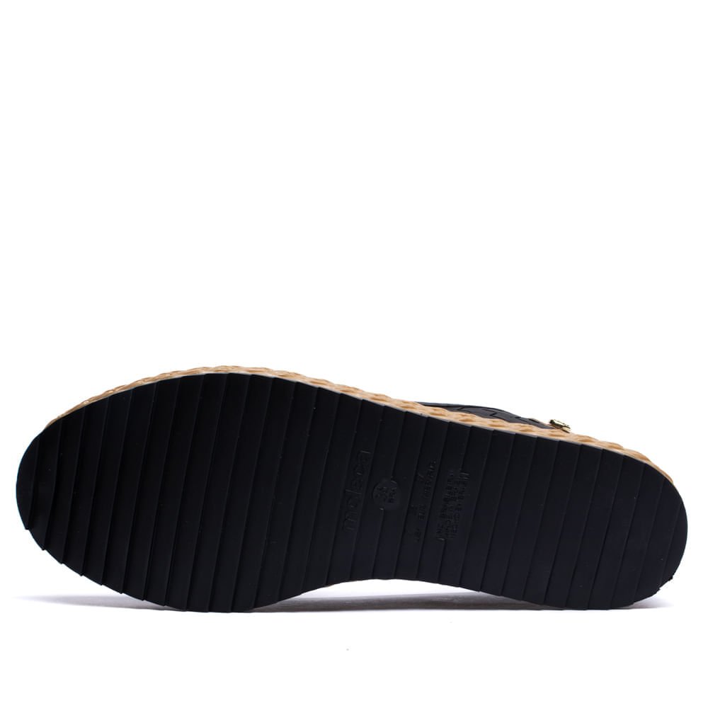 Sapatilha Feminina Moleca Bico Redondo Preto Preto 2
