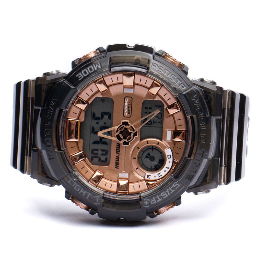 Relógio Feminino Mormaii Sports Digital Mo19780/8P Preto/rose Preto 1