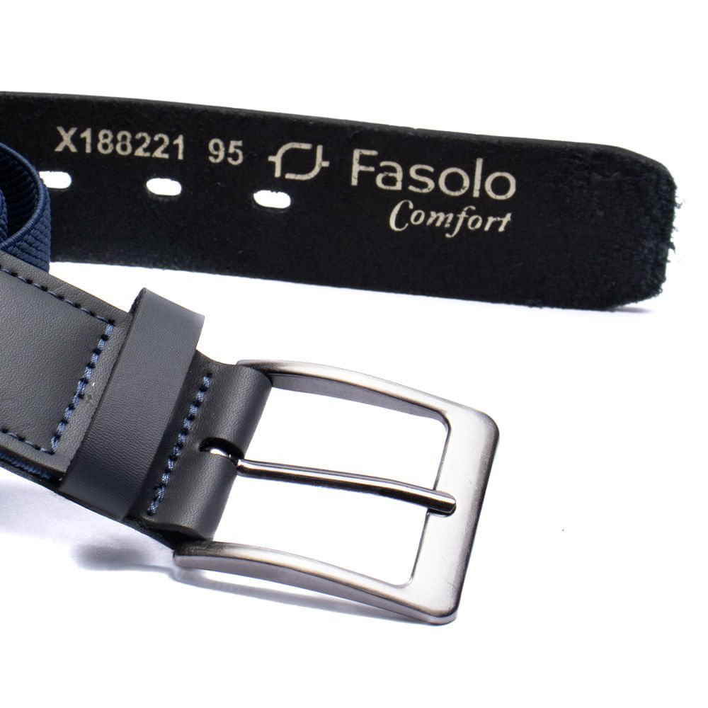 Cinto Masculino Fasolo Comfort Elástico X188221 Marinho Azul 5